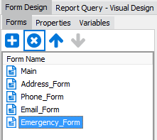 This shows the Forms tab with all four of the forms added.